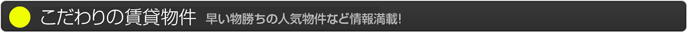 こだわりの賃貸物件